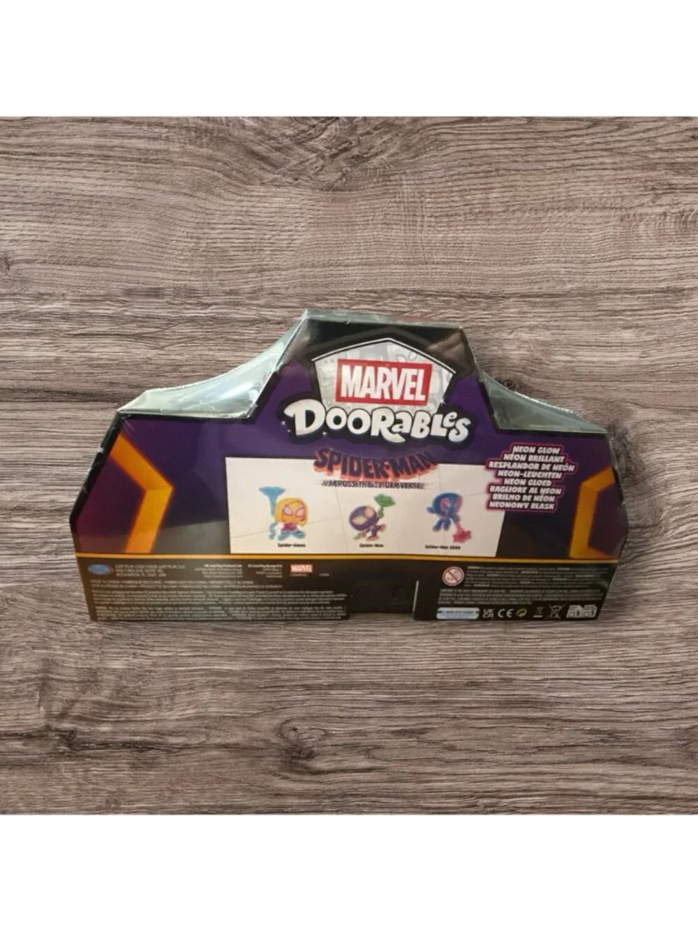 Marvel Doorables Spiderman Across the Spider Verse Collector Set Neon Glow
